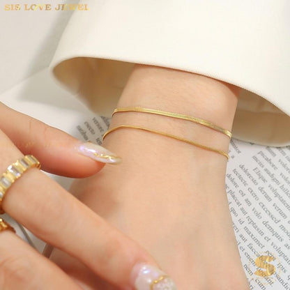 Double Layer Snake Chain Bracelet B108