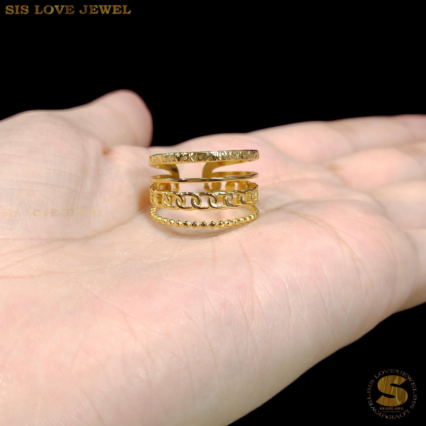 Trio of Love Band Ring R063