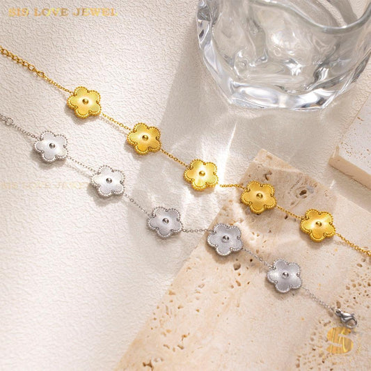 Double-Sided Flower Bracelet B186
