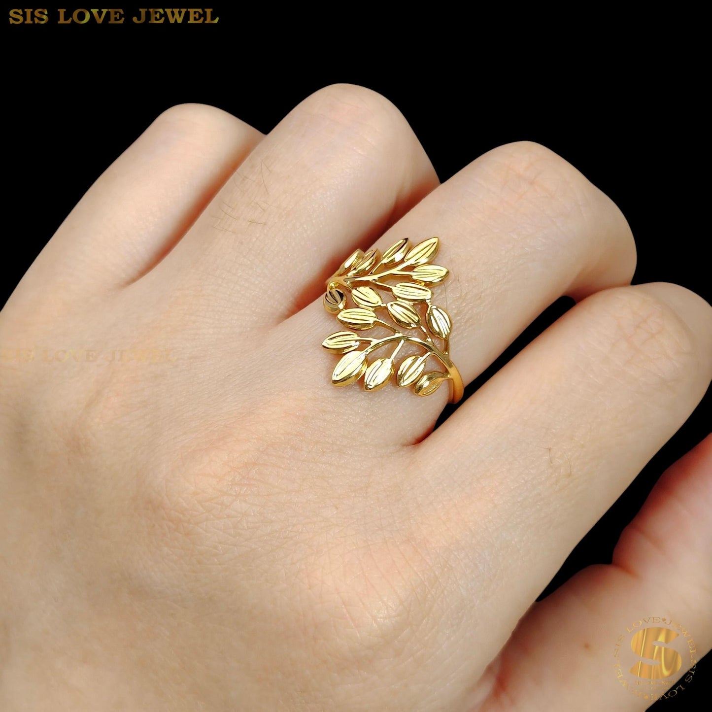 Adjustable Leaf Ring R126