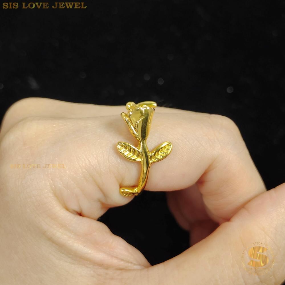 Adjustable Rose Flower Ring R016