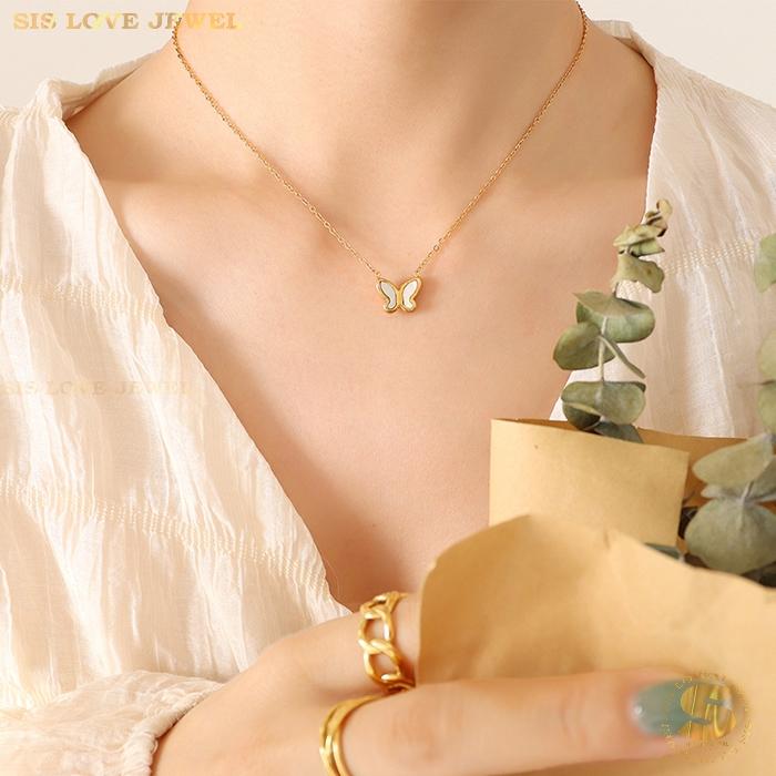 Elegant Gold Plated Butterfly Jewelry Set N010 S022