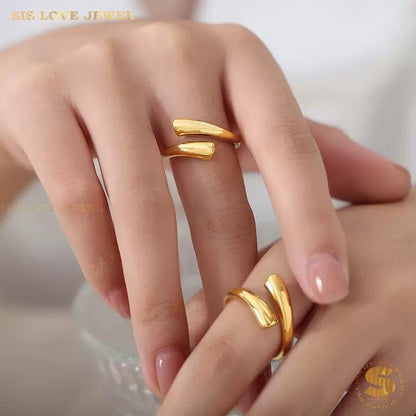 Minimalist 18K Gold Wrap Ring R139