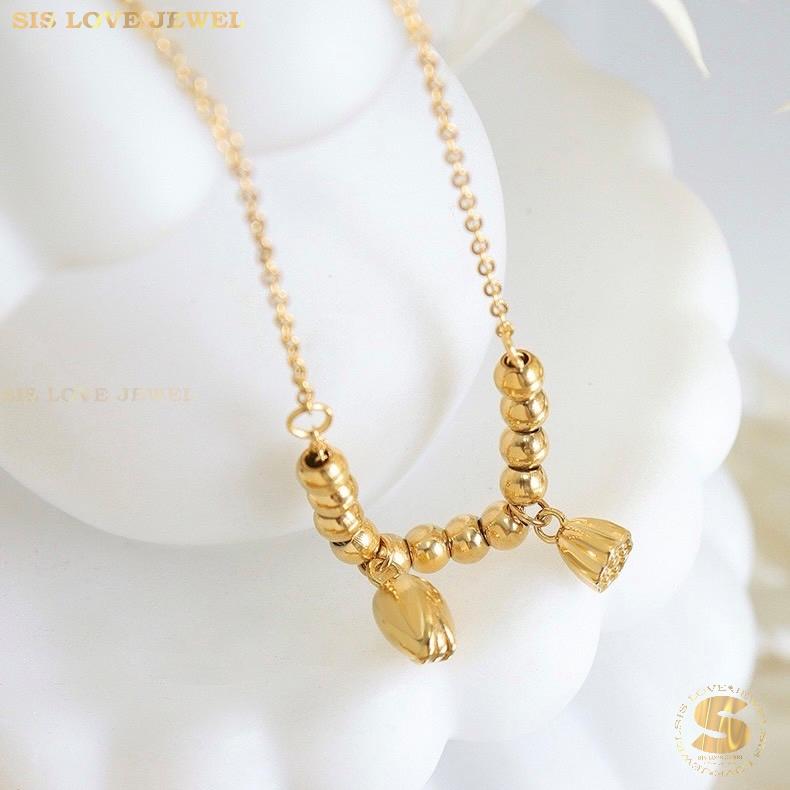 Dainty Gold Plated Tulip Charm Ankle A020