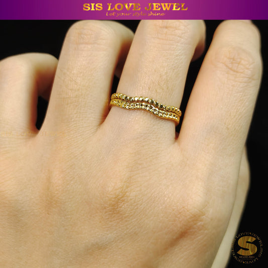Simple Double Layer Ring R079