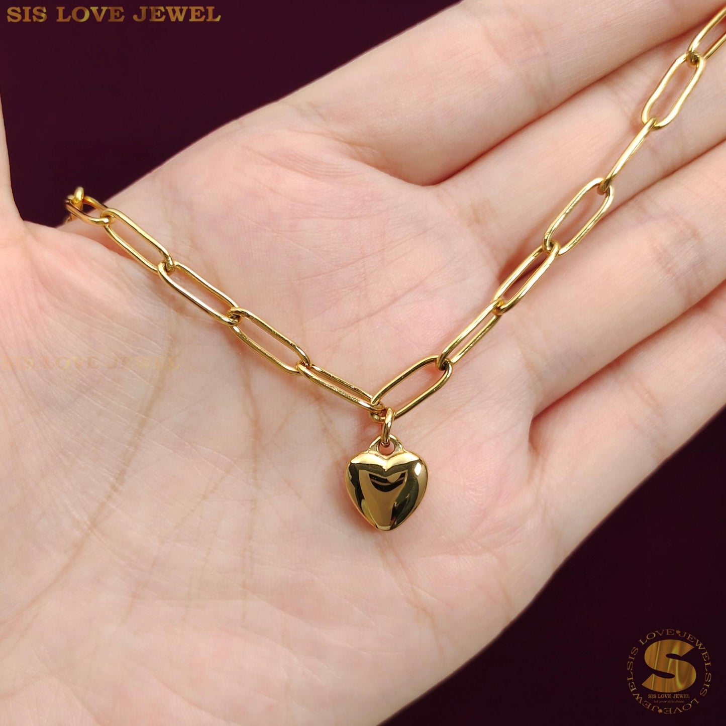 Love Paperclip Bracelet B176