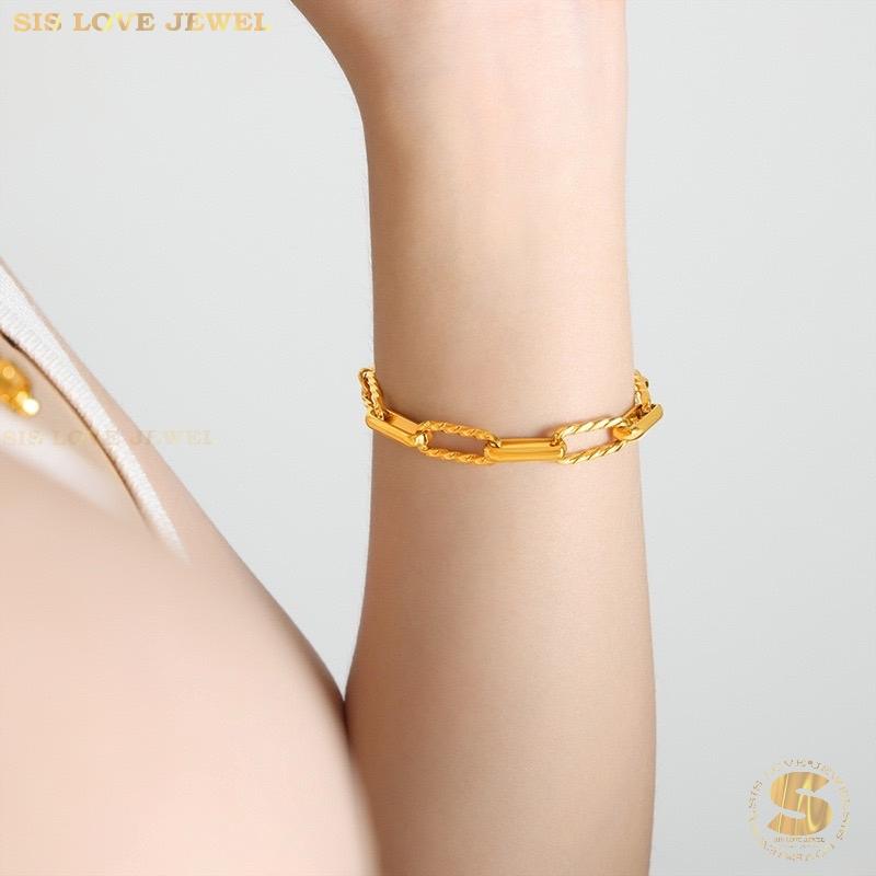 Paperclip Chain Necklace & Bracelet Set