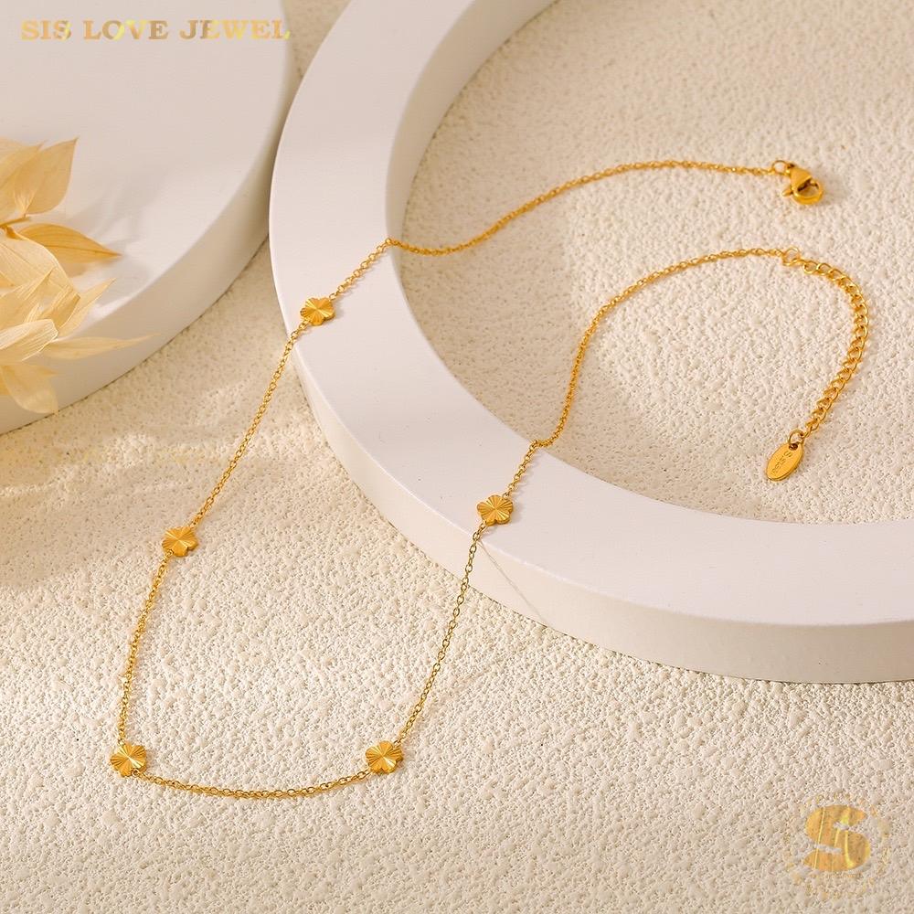 Gilded Harmony Flower Necklace N141