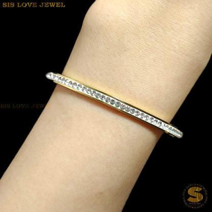 Half Row Zirconia Bangle H065