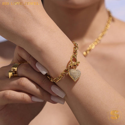 Love & Lock Necklace Set