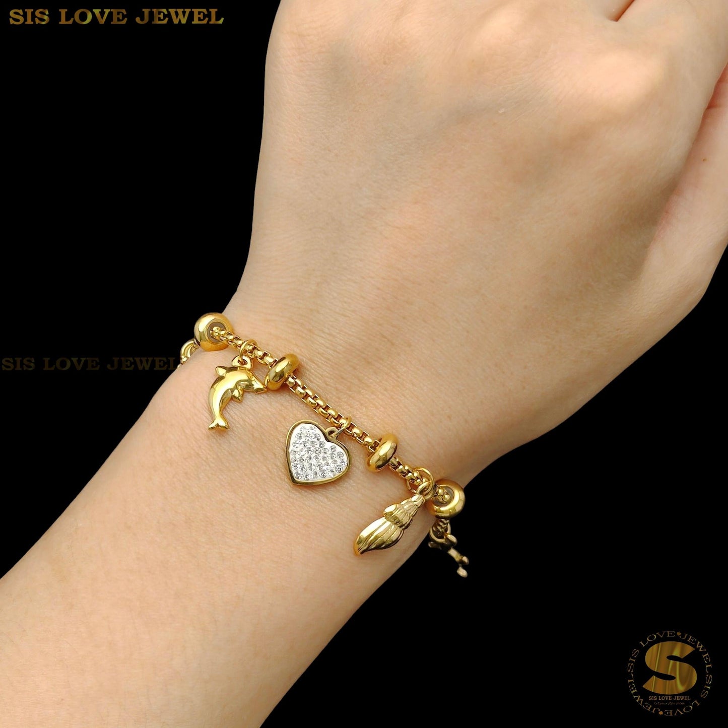 Love Sea Star Charm Bracelet B164