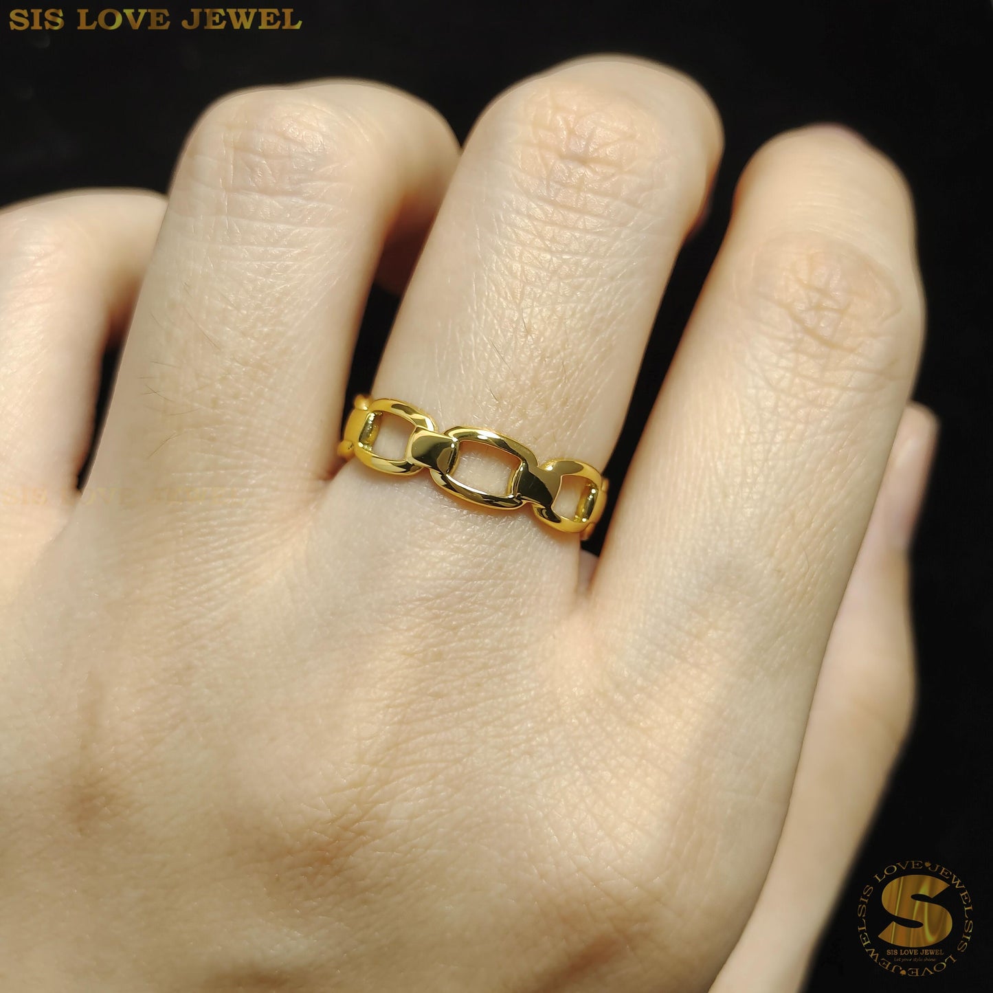 Adjustable Chain of Love Ring R060