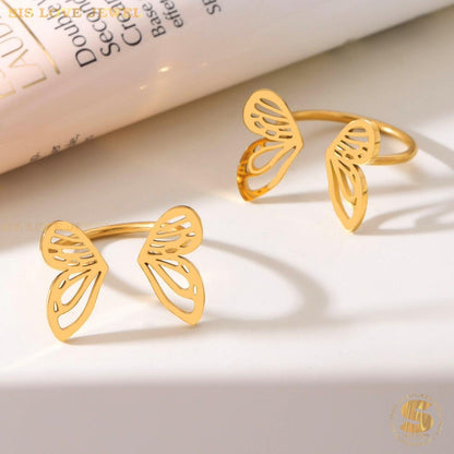 3D Butterfly Adjustable Ring R011