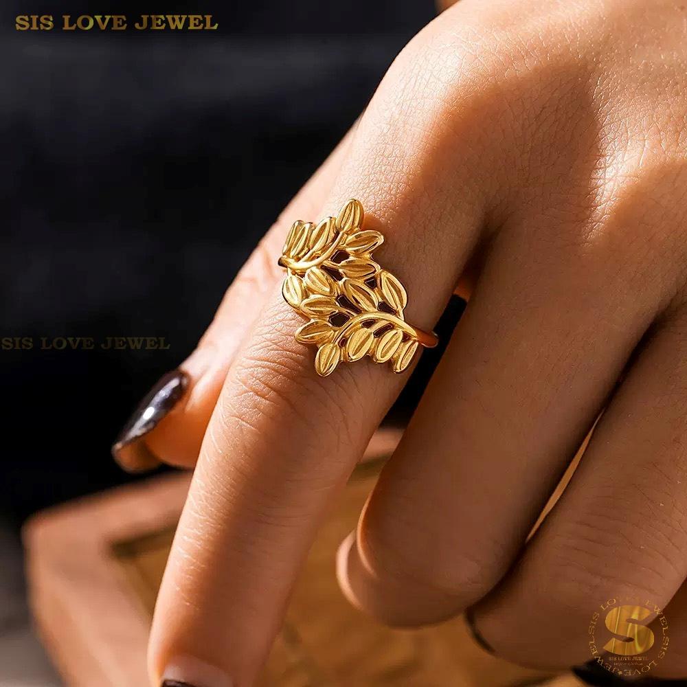 Chic Nature Leaf Open Ring R144