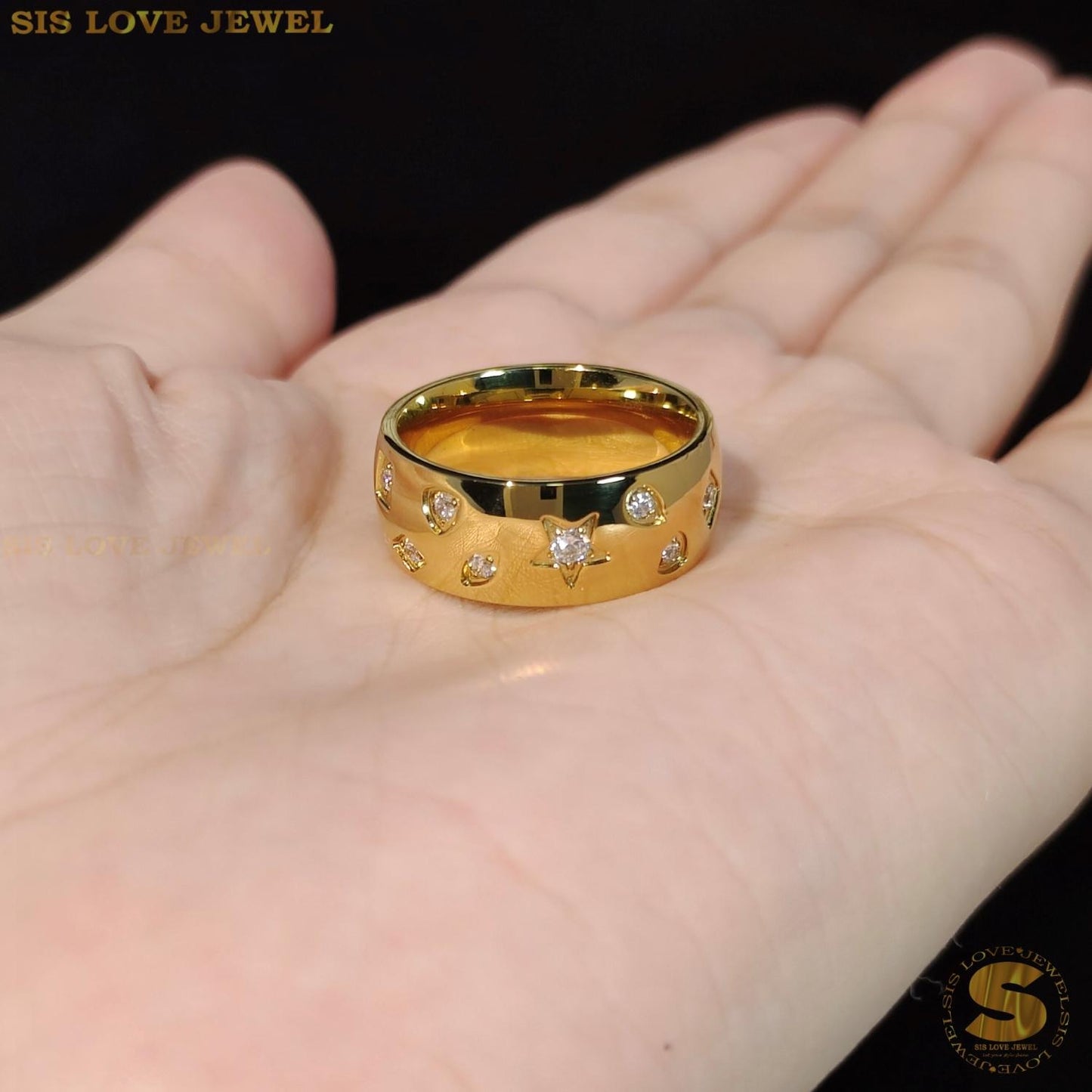 Star Zirconia Ring R096 Gold