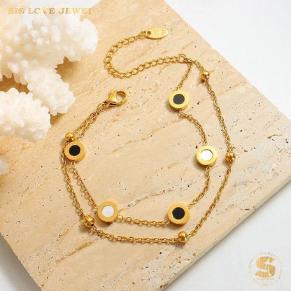 Double Layers Chain Bracelet B037