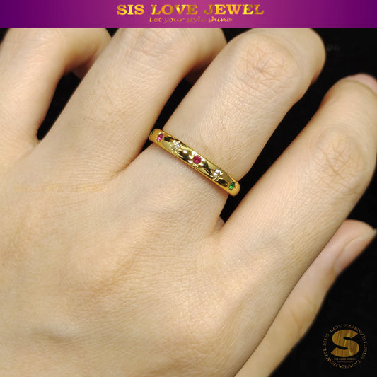Colorful Zirconia Stone Ring R023