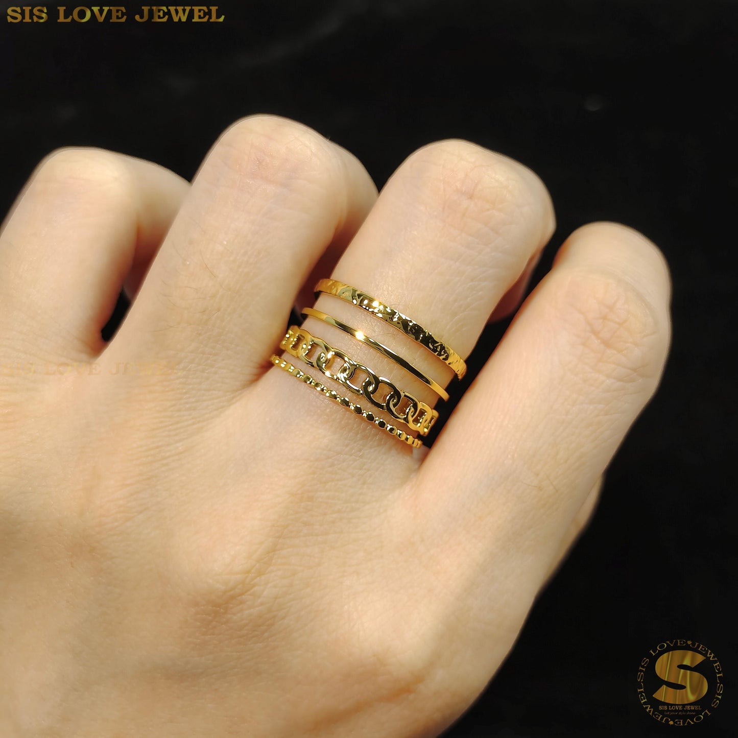 Fashion 4 Layers Adjustable Ring R063