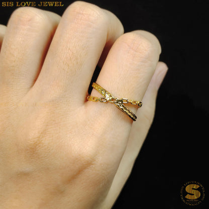 Cross Adjustable Ring R089