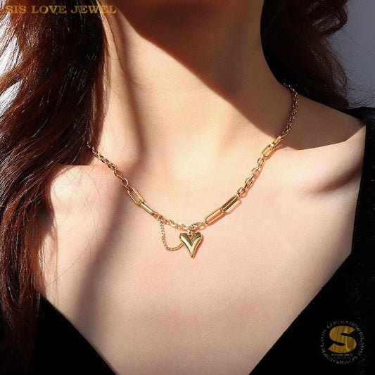 Gold Plated Love Pendant Necklace N068