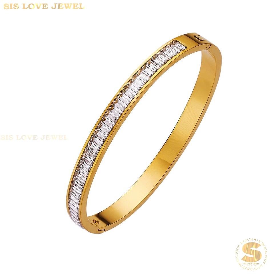 Half Row Zirconia Bangle H034