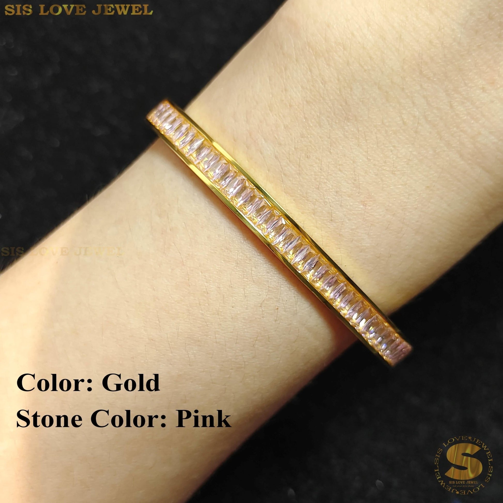 Half Row Zirconia Bangle H034