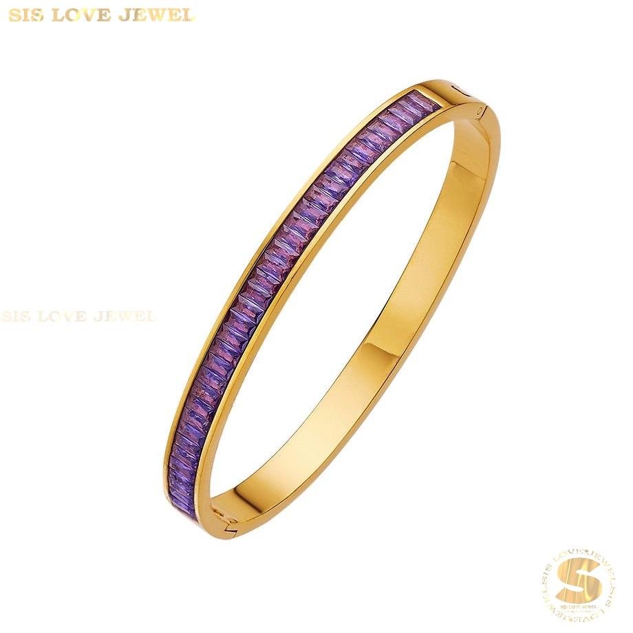 Half Row Zirconia Bangle H034