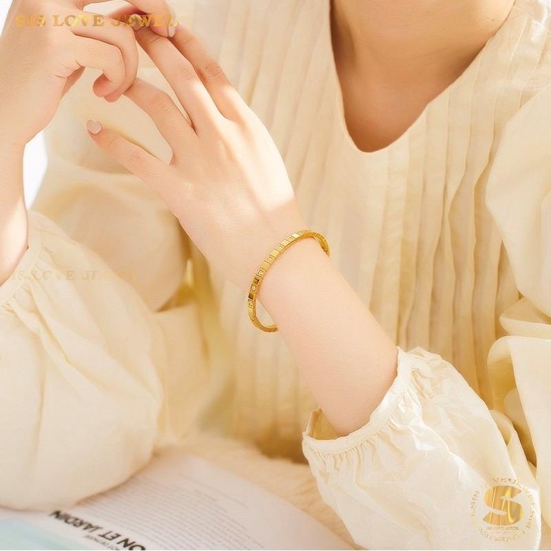 Honey Zirconia Bangle H033 Gold