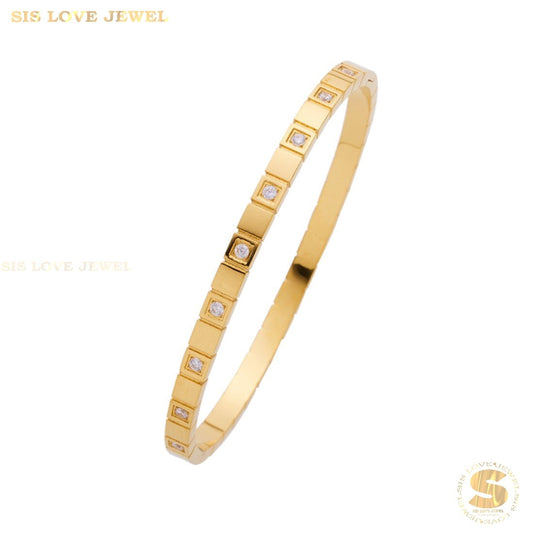 Honey Zirconia Bangle H033 Gold