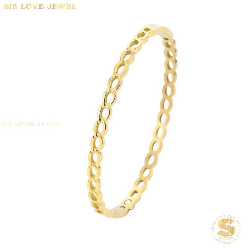 Infinity Oval Bangle H039