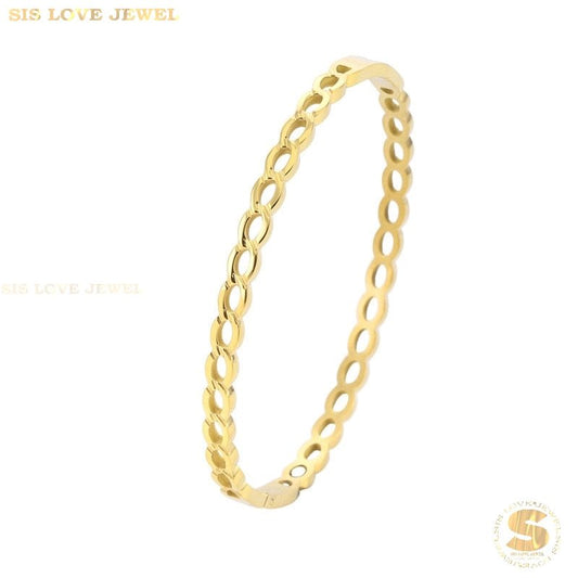Infinity Oval Bangle H039