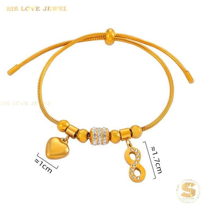 Love Charm Adjustable Bracelet B143