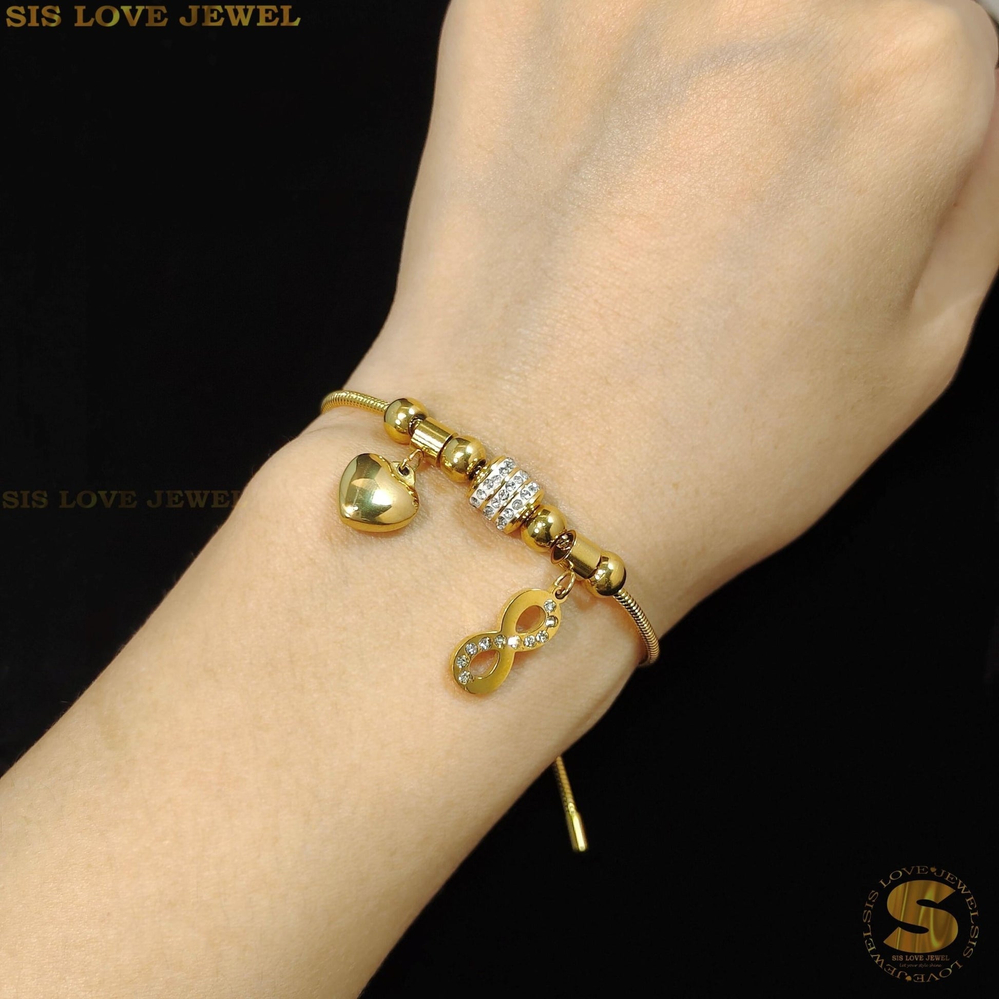 Love Charm Adjustable Bracelet B143