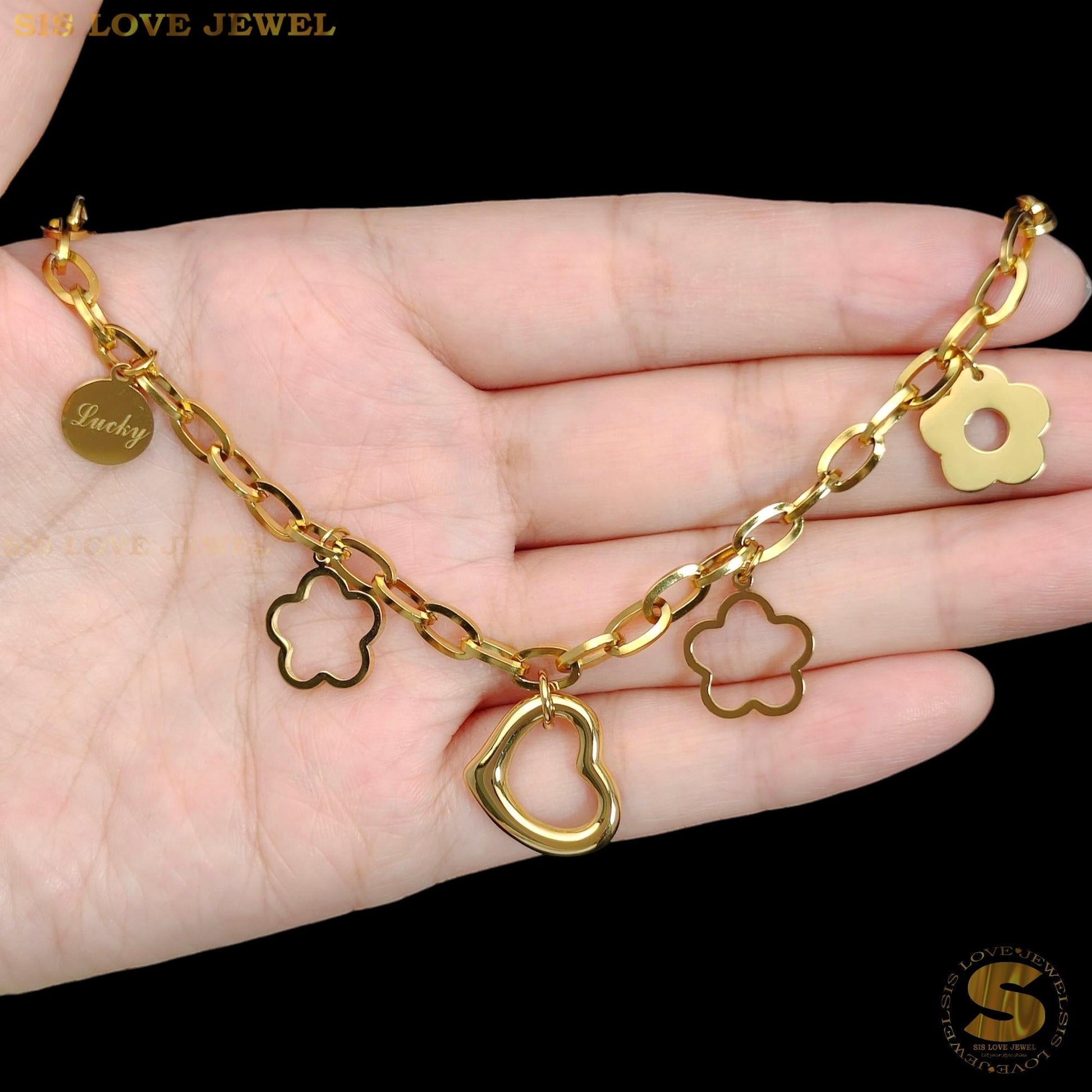 Love Charm Chain Bracelet B173