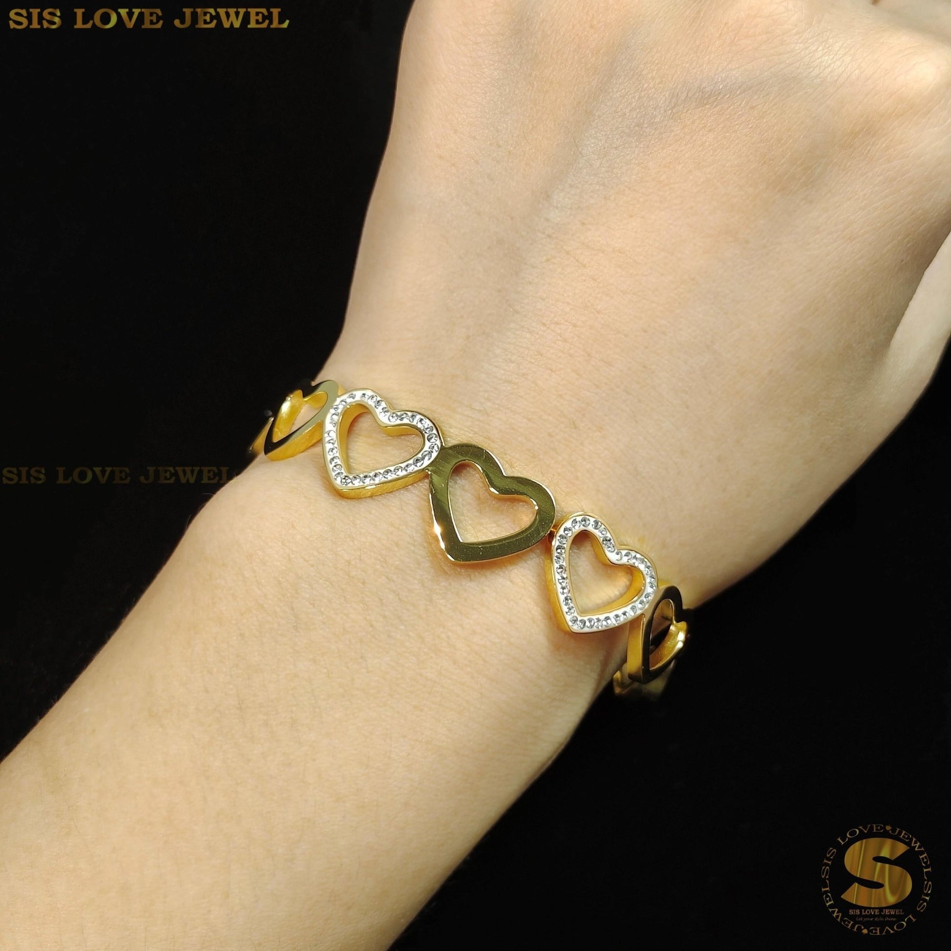 Love Oval Bangle Women Fashion H138
