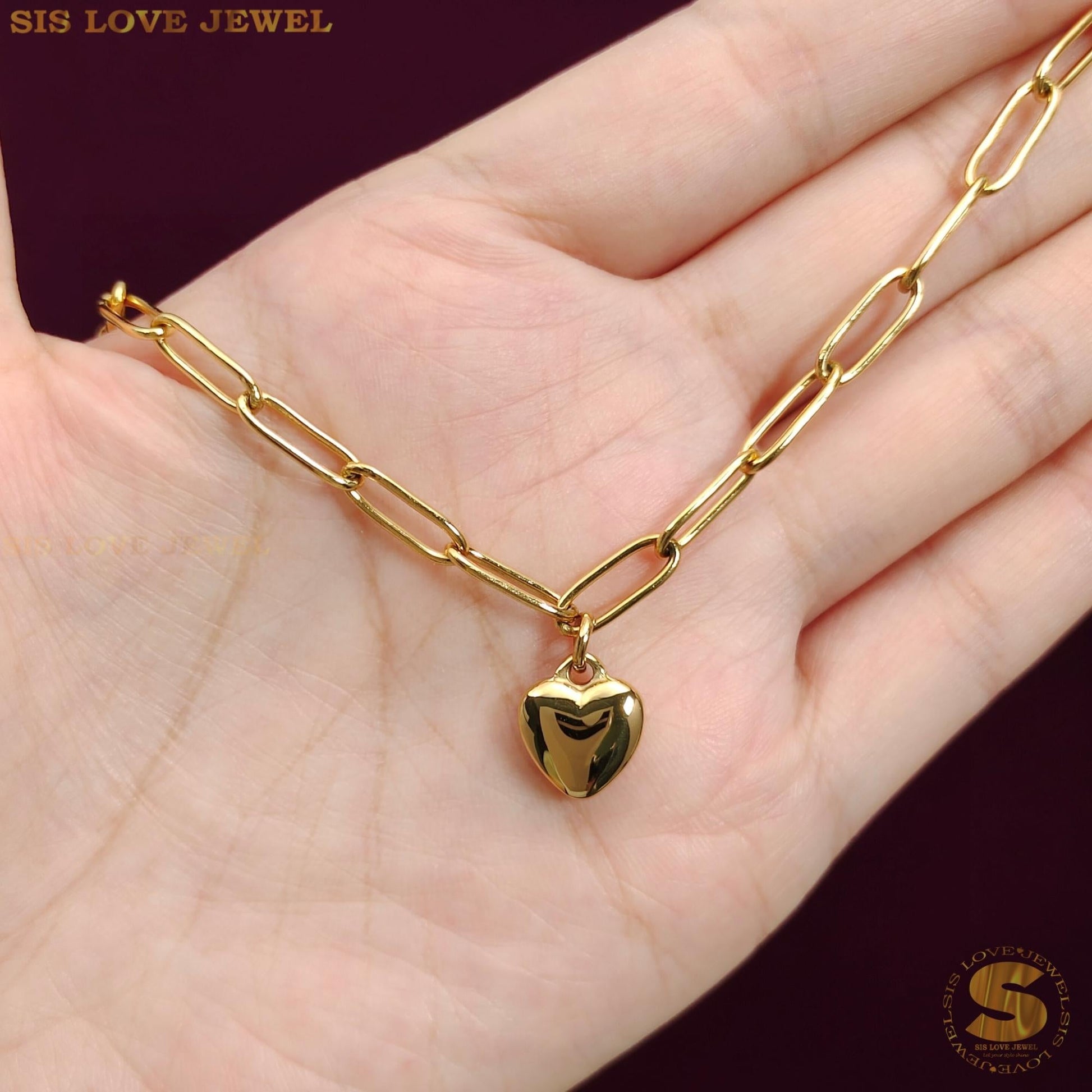 Love Paperclip Bracelet B176