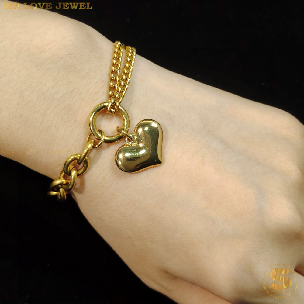 Heart Tag Bracelet B011
