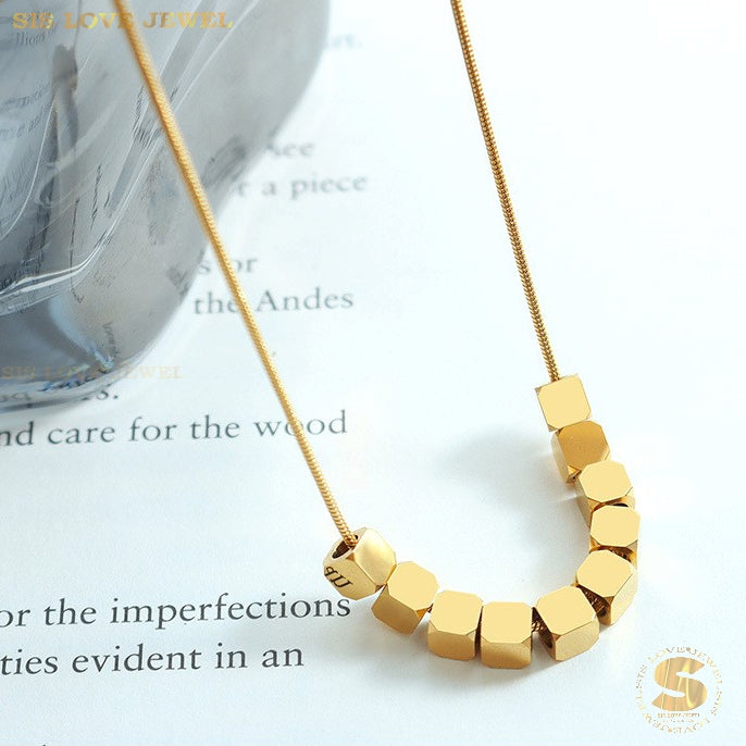 Cube Pendant Necklace N058