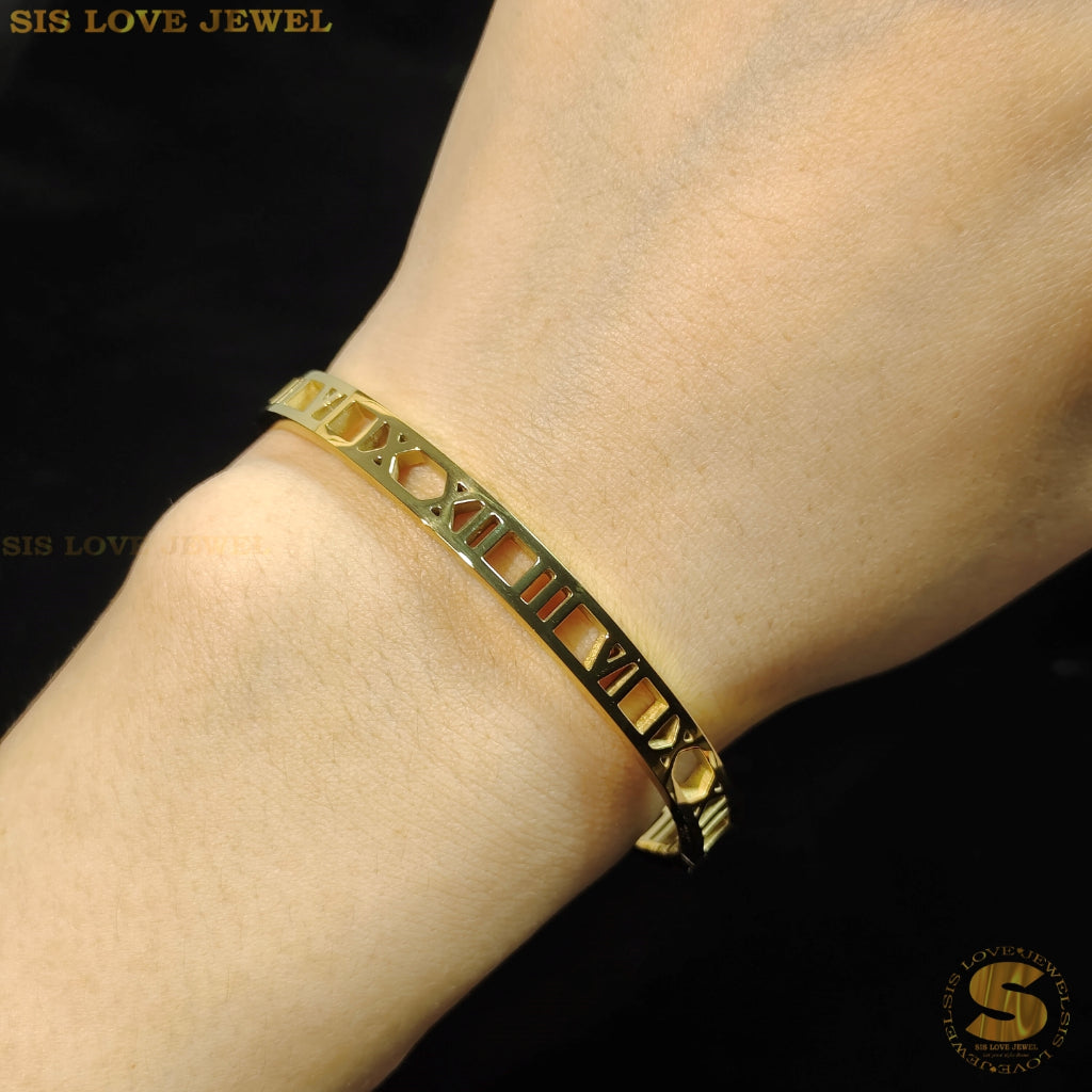 Roman Oval Bangle H037