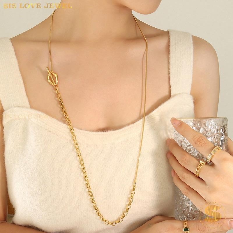 OT Lock Long Chain Necklace N098