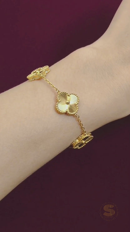 Classic Laser Clover Bracelet B160