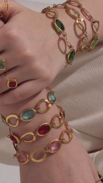 Crystal Chain Bracelet B235