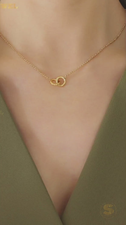 Interlocking Rings Necklace N002