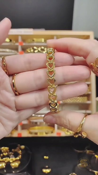 Hollow Love Bangle H162