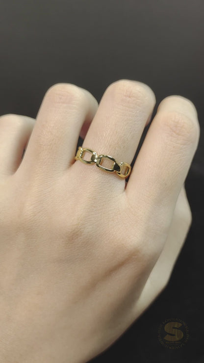 Cincin Boleh Laras Keluli Titanium 18K Bersalut Emas Cincin Wanita Cincin R060