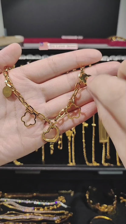 Love Charm Chain Bracelet B173