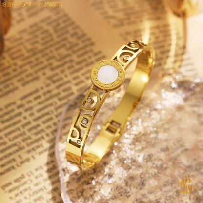 Roman Numbers Bangle H129