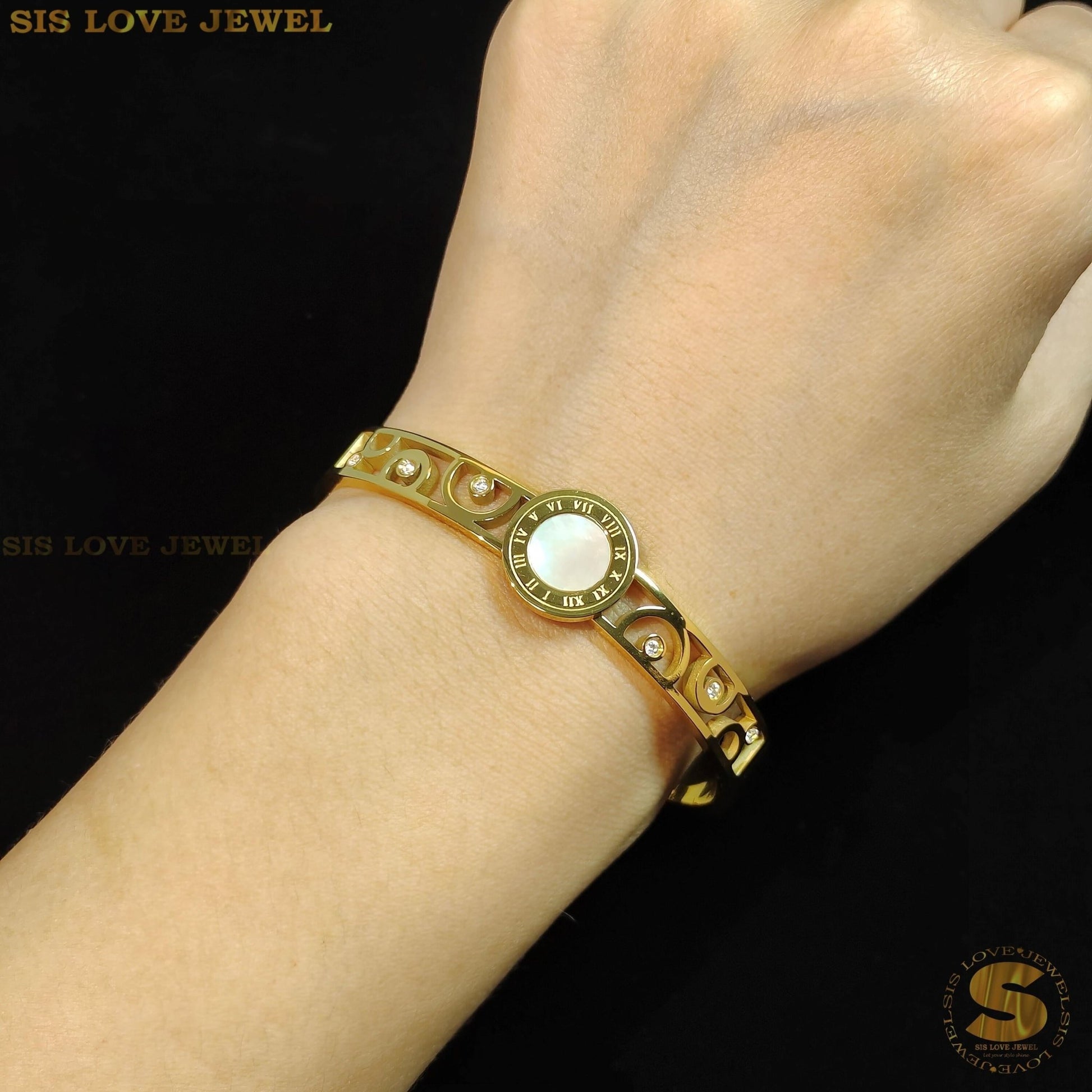 Roman Numbers Bangle H129