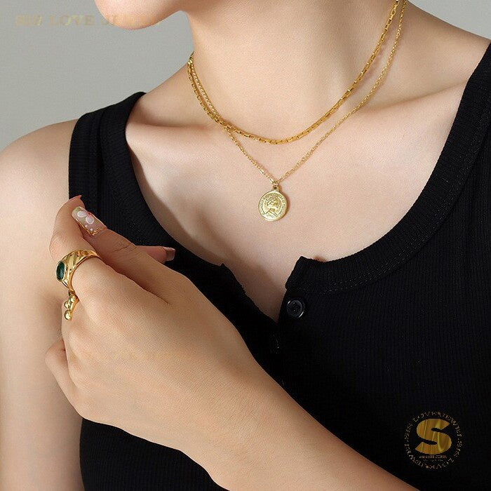Double Layers Necklace N035
