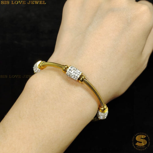 Round Diamond Magnet Lock Bangle H083